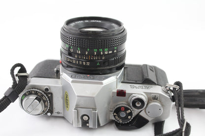 Canon AV-1 Film Camera w/ Canon FD 50mm F/1.8 Lens